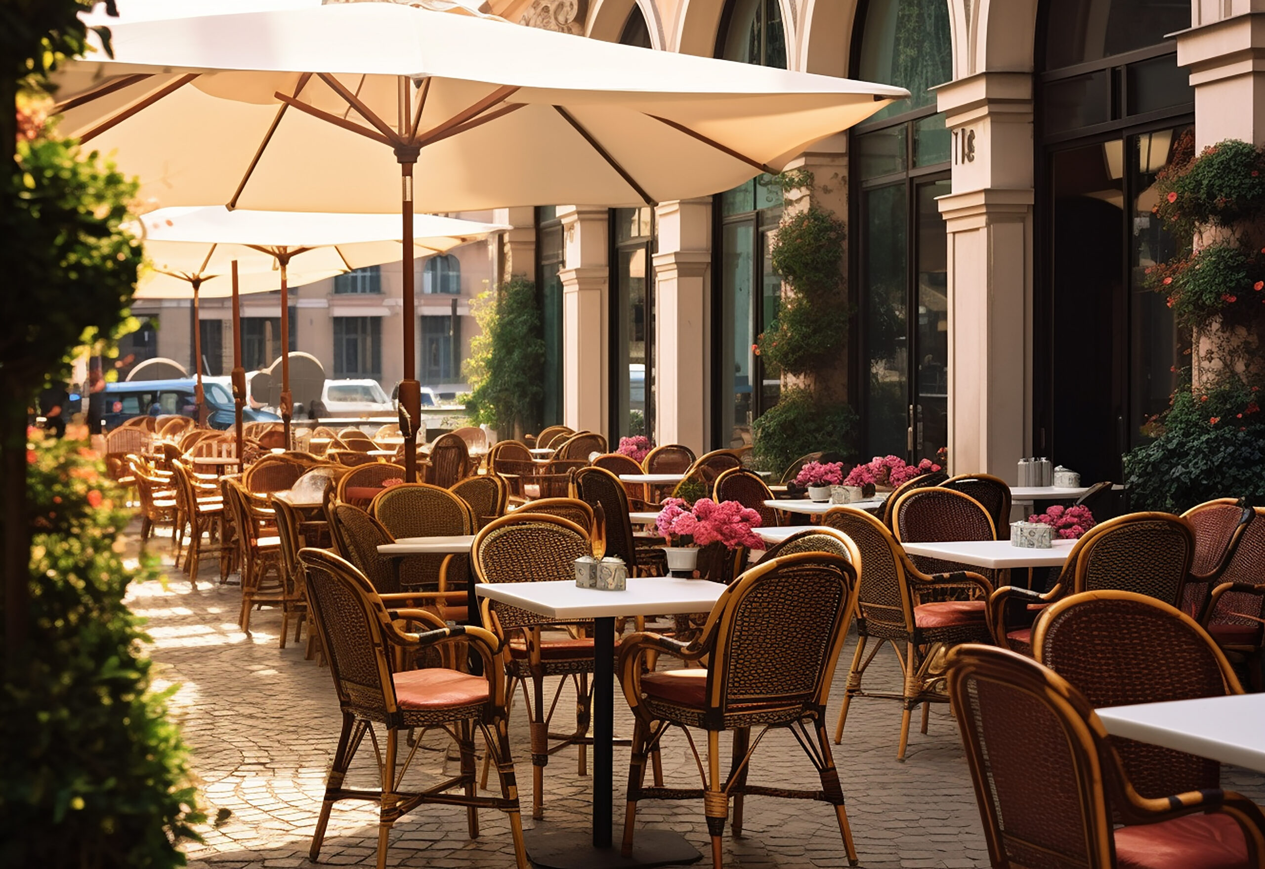 Mobilier de terrasse pour cafés